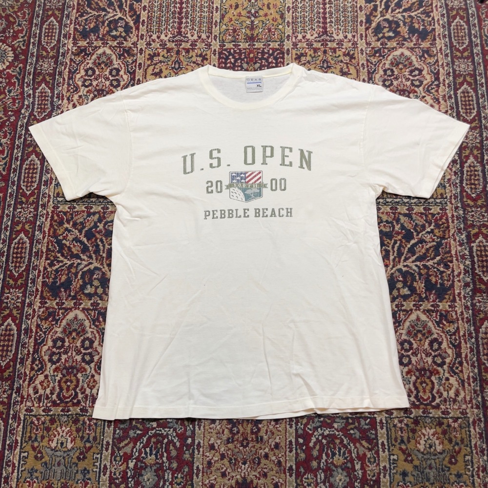 VTG Rare Gear For Sports 2000 US Open Pebble Beach Golf T-Shirt Mens XL White